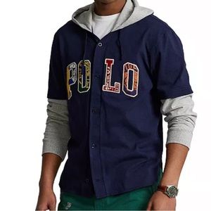 Polo Ralph Lauren Hooded Long Sleeve Baseball Tee